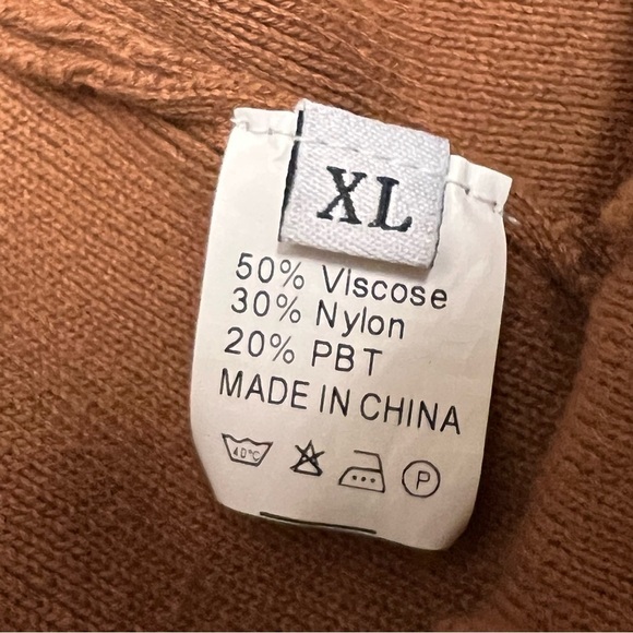 RIBBED SWEATER LAGENLOOK BARREL PANTS WITH POCKETS SIZE XL RUST - Picture 3 of 5